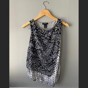 White House Black Market Flowy Print Tank Top Size Small
